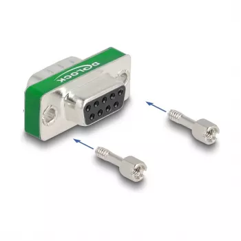 Filtro de supressão RF/EMI DeLOCK D-Sub 9 pinos macho para fêmea dourado