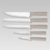 Conjunto de facas com bloco Maestro MR-1412-BEIGE + conjunto de tábuas de corte bege