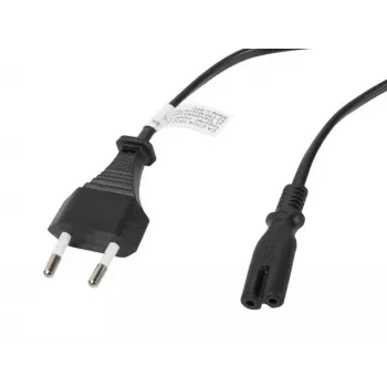 Cabo de alimentação Lanberg CA-C7CA-10CC-0018-BK preto 1,8 m ficha C7 CEE7/16