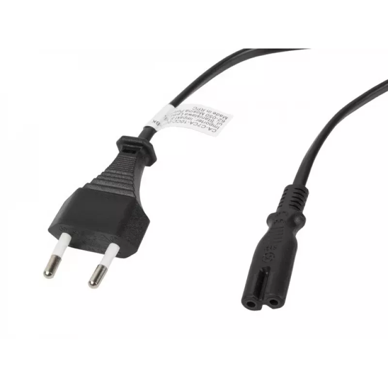 Cabo de alimentação Lanberg CA-C7CA-10CC-0018-BK preto 1,8 m ficha C7 CEE7/16