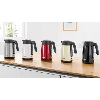 Chaleira elétrica Bosch TWK7L464 – capacidade de 1,7 L, 2400 W, vermelha, caixa em plástico
