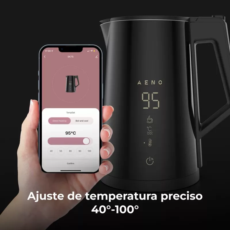 Chaleira AENO EK7S 1,7 L 2200 W Preto