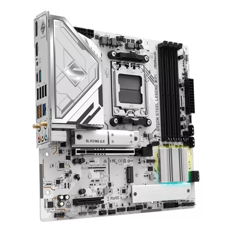 Motherboard ASRock B850M Steel Legend WiFi — AMD B850, socket AM5, microATX, DDR5, 4 DIMM, Wi-Fi 7, LAN 2.5Gb