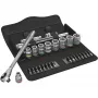 Wera 8100 SB 7 - Conjunto de chaves de caixa - preto - cromado - CE - punho de catraca - 1 unid. - 3/8 polegadas
