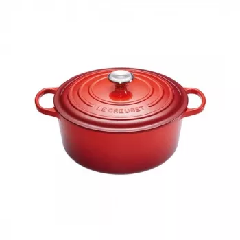 Le Creuset Signature Assadeira redonda 24 cm vermelho cereja (21177240602430)
