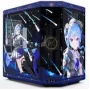 Caixa de computador HYTE Y70 Hoshimachi Suisei azul vidro temperado — caixa Mid-Tower ATX com painéis de vidro temperado