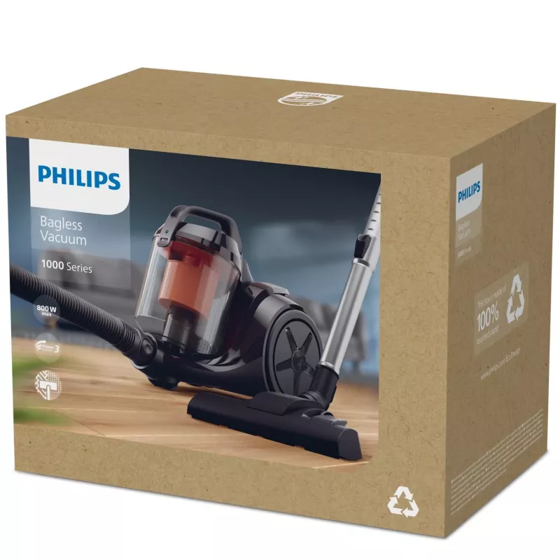 Aspirador Philips série 1000 XB1142/10 1,3 L aspirador de chão a seco 800 W sem saco