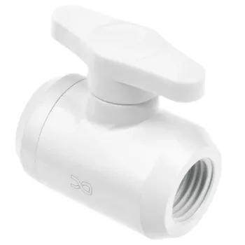 Alphacool Eiszapfen válvula de esfera de 2 vias, G1/4, branco