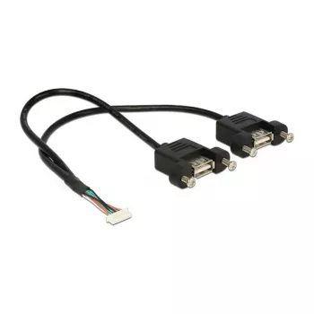 Cabo USB DeLOCK 84839 USB 2.0 0,25 m 2 x USB A preto