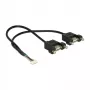 Cabo USB DeLOCK 84839 USB 2.0 0,25 m 2 x USB A preto