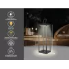 Lanterna recarregável Beper P207ILI100 — preta, iluminação LED portátil