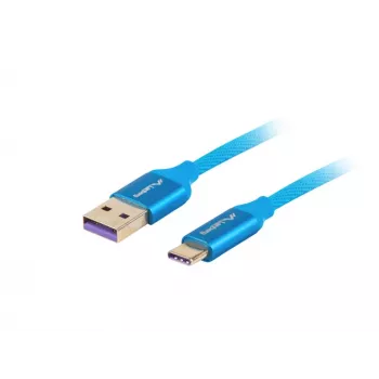 Cabo USB 2.0 LANBERG CA-USBO-21CU-0010-BL — USB A para USB C, 1 m, azul