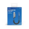 Savio TR-16 transmissor adaptador AUX com função mãos-livres, Bluetooth 5.3, Google Assistant/Siri