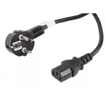 Cabo de alimentação Lanberg CA-C13C-11CC-0100-BK preto 10 m C13 conector fêmea CEE7/7