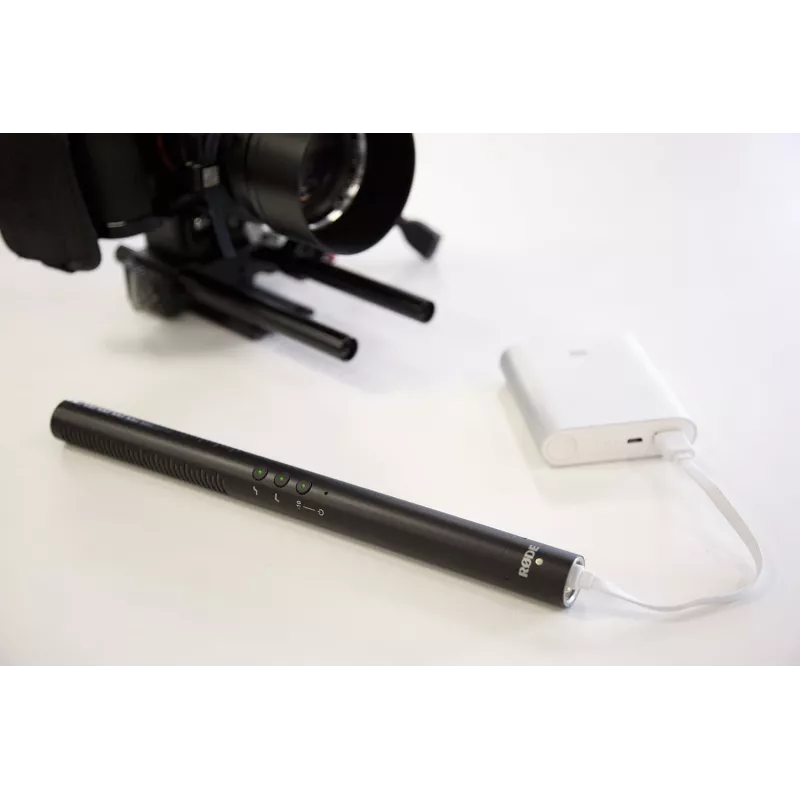 RØDE NTG-4+ microfone shotgun digital para câmara, supercardioide, 20–20000 Hz, -32 dB, mini XLR (3 pinos), preto