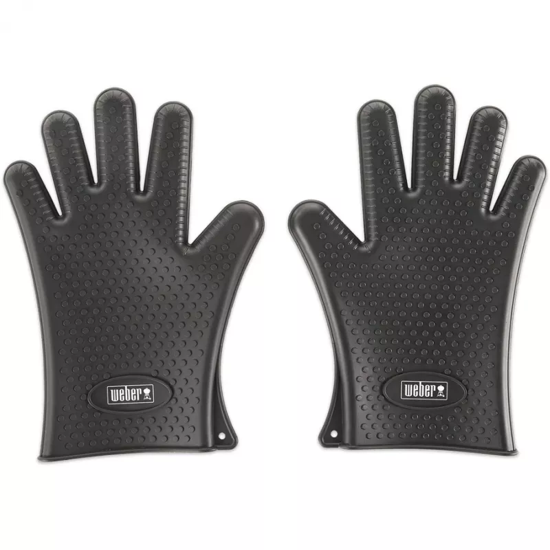 Weber 7017 Luvas de silicone para grelhador pretas