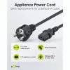 Cabo IEC Goobay 5 m preto ficha de rede tipo F IEC C13 H05VV-F3G