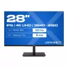 Monitor JAPANNEXT 4K UHD 71,1 cm (28 polegadas) 3840x2160 píxeis, painel IPS, 5 ms, 60 Hz, AMD FreeSync, HDMI, DisplayPort (JN-I280UHD60F-P)