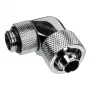 Conector Alphacool Eiszapfen 90 graus G1/4 polegadas macho para 16/10 mm - rotativo, cromado prateado