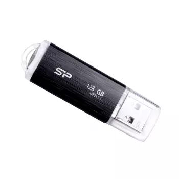 Pen USB Silicon Power 128 GB USB Type-A 3.2 Gen 1 Blaze B02, tampa de plástico, porta-chaves, preto