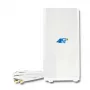 Qoltec 57013 antena omnidirecional 4G LTE de interior, 2x SMA, 0,6-2,7 GHz, 30 dBi, polarização vertical, 50 Ω, ABS branco