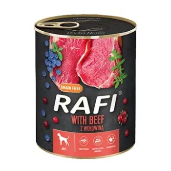 Dolina Noteci Rafi comida húmida para cães com carne de vaca, mirtilos e arandos – 800g