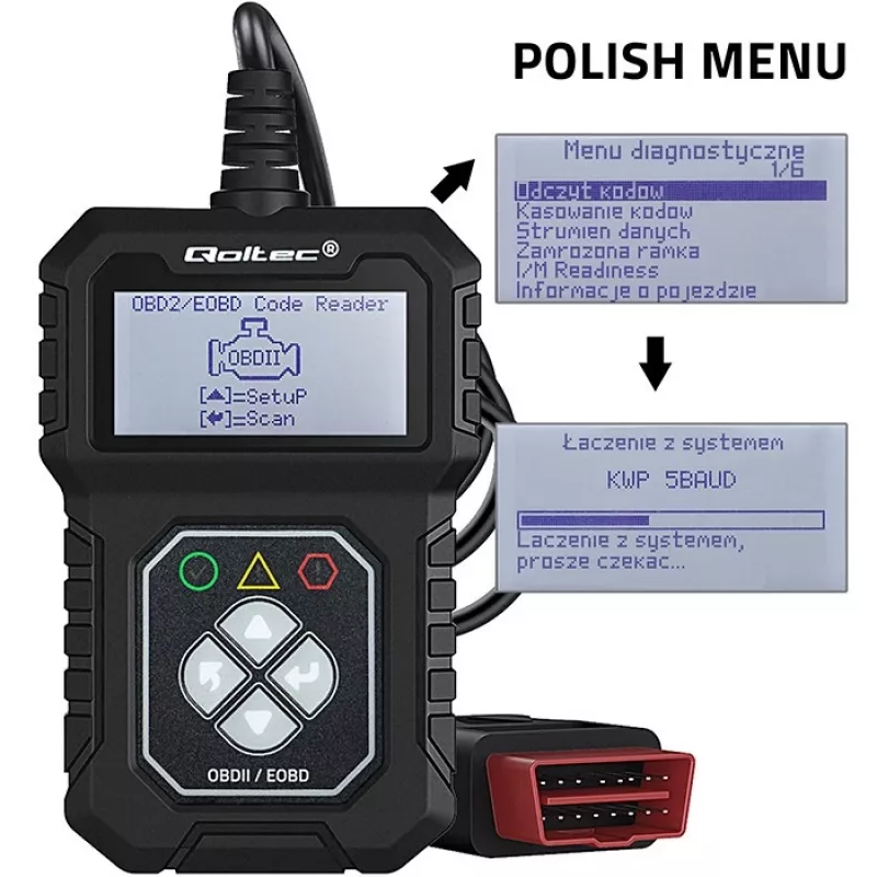 Testador de diagnóstico OBDII QOLTEC ProLine (modelo 50684)