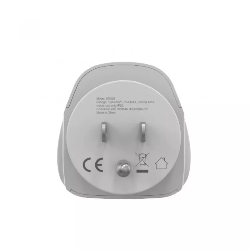 Adaptador de viagem GEMBIRD A-AC-USMINTF — universal para tomada dos EUA, 10 A