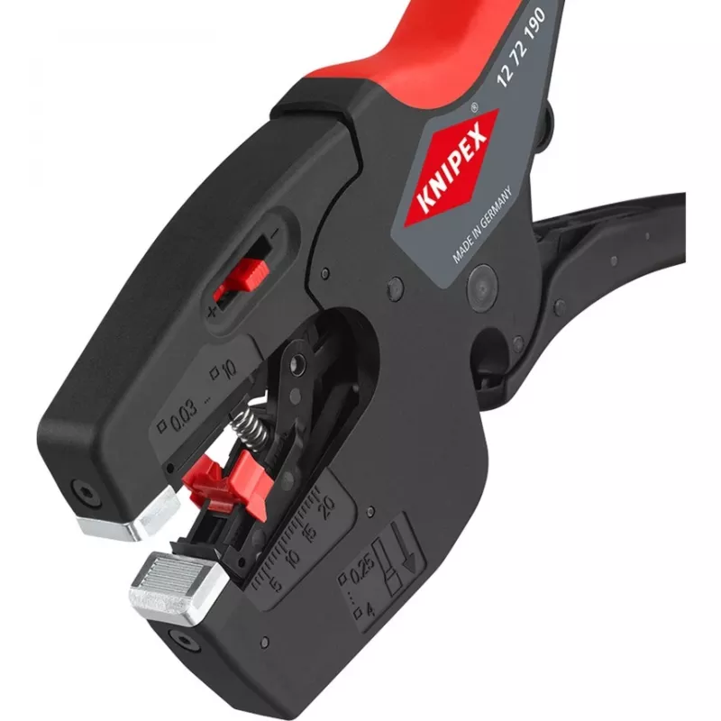 Multiferramenta para eletricistas Knipex NexStrip 12 72 190 SB – ferramenta de descarnar e cravar