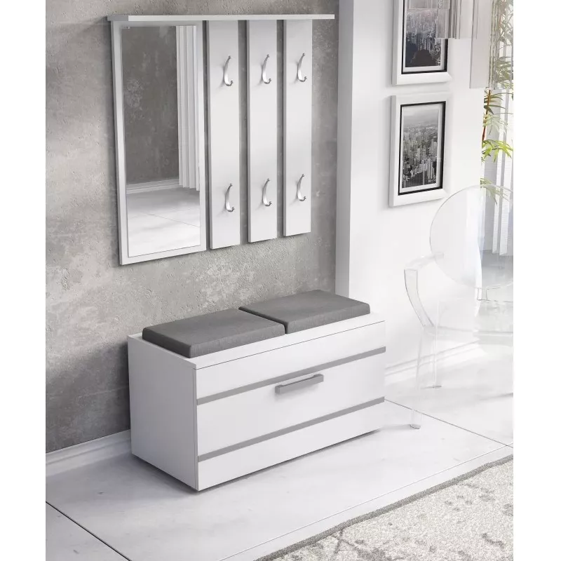 Armário superior para entrada e shop GAR OPAL BIEL — branco, 1 porta de abrir