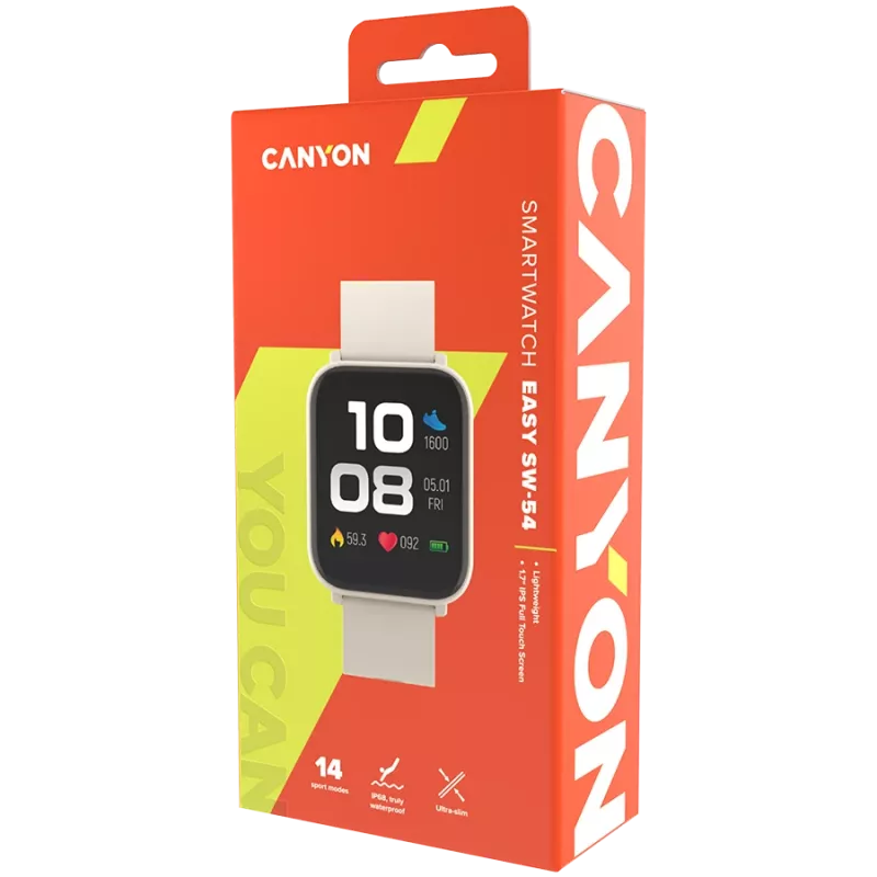 Canyon Easy SW-54 CNS-SW54WB smartwatch, bege