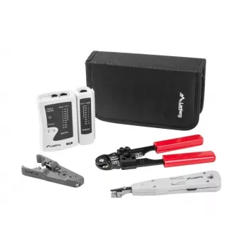 Conjunto de ferramentas de rede LANBERG testador descarnador alicate de cravar NT-0301 – suporte para fichas RJ-12