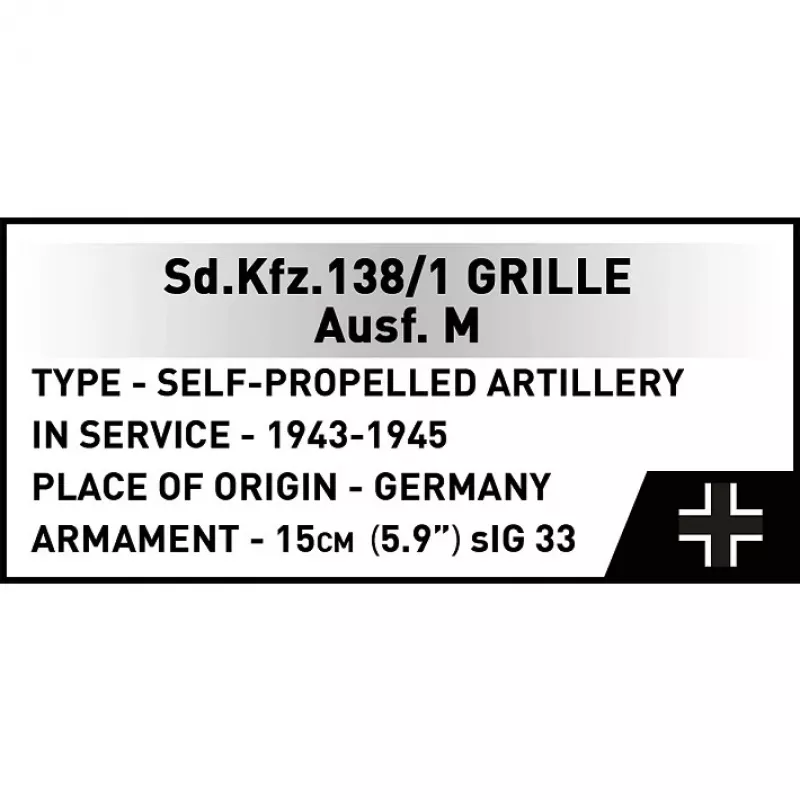 Kit de construção Cobi SD.KFZ.138/1 Grille, 720 peças, modelo de exposição