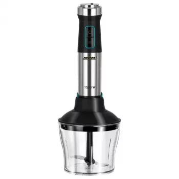 Varinha mágica MPM MBL-42M — 1500 W, caixa em aço inoxidável, velocidade variável, turbo, acessórios