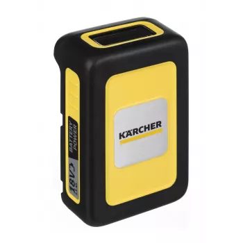 Conjunto de bateria e carregador Kärcher Power 18 V 2,5 Ah, 1 bateria, 1 carregador, amarelo