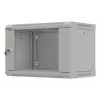 Armário de rack LANBERG WF03-5306-10S 19 polegadas 6U cinzento com porta de vidro