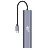 Adaptador HUB USB C 6in1 - HDMI, USBx3, PD, RJ-45