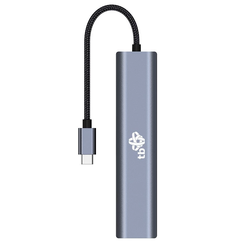 Adaptador HUB USB C 6in1 - HDMI, USBx3, PD, RJ-45