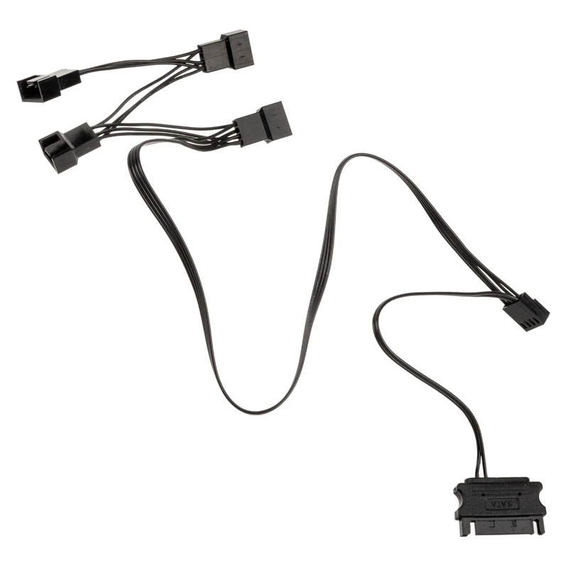 Cabo em Y para ventoinhas Kolink 1-para-4 PWM 35 cm, 4-Pin-PWM para 4×4-Pin-PWM + SATA