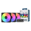 Módulo de ventoinha para caixa de computador Montech GF120 V2 ARGB 12 cm preto 3 unid.