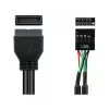 Good Connections cabo adaptador pin-header USB3.0 macho-USB2.0 fêmea 0,3m
