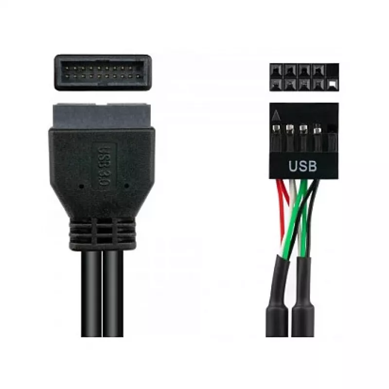 Good Connections cabo adaptador pin-header USB3.0 macho-USB2.0 fêmea 0,3m