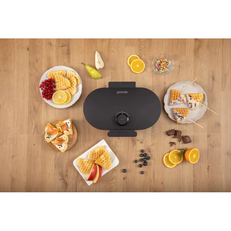 Máquina de waffles GORENJE WM1200B preta, 1200 W