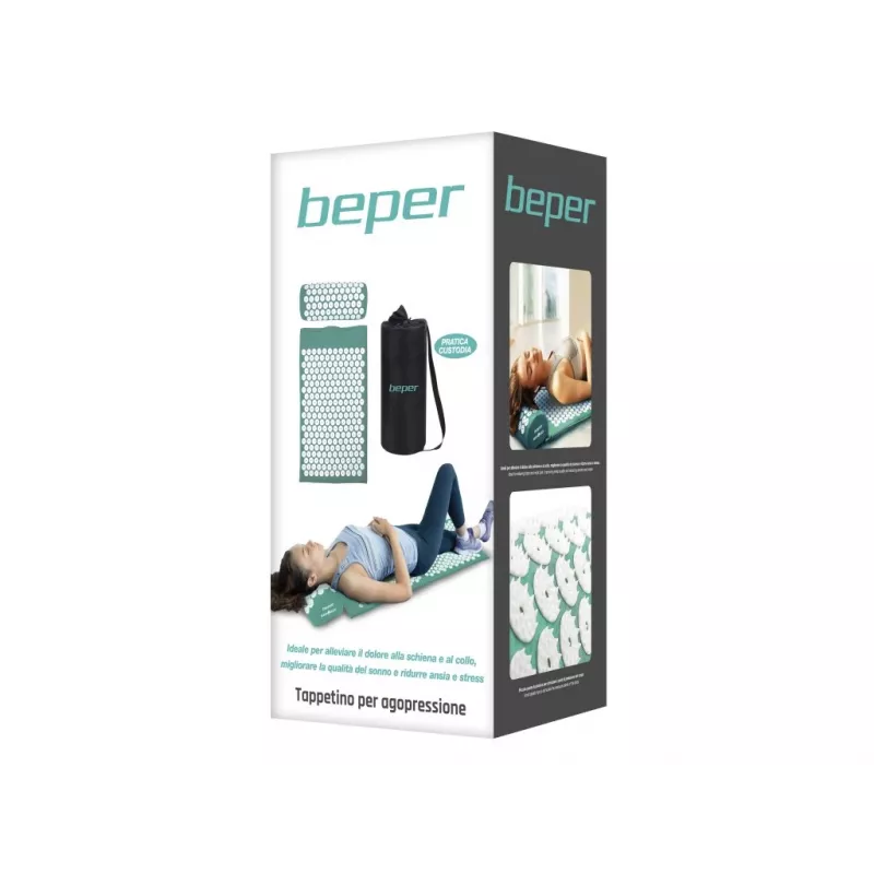 Beper C301ACC001 tapete de acupressão e almofada, 42 x 68 cm