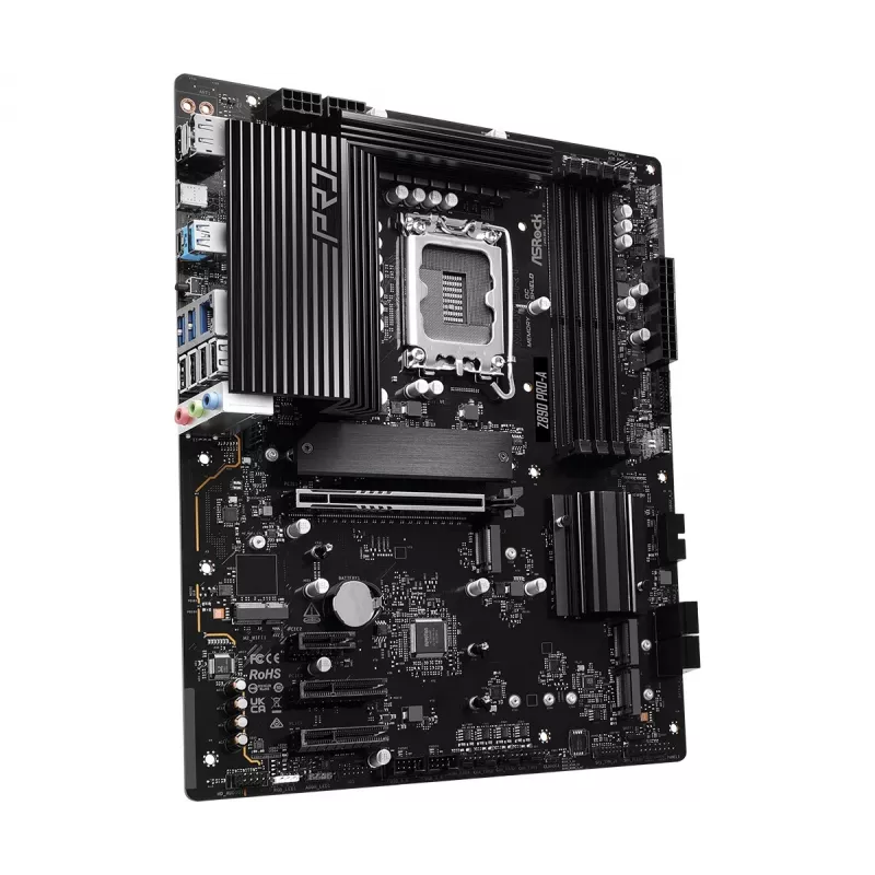 Motherboard ASRock Z890 Pro-A ATX — chipset Intel Z890, LGA 1851, DDR5, 4x DIMM, 256 GB, 2.5Gb LAN, PCIe Gen5