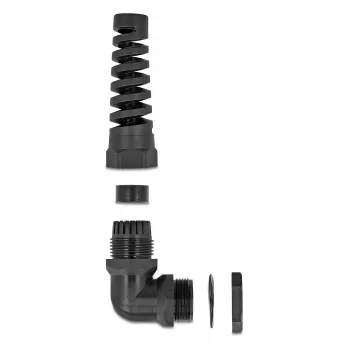 DeLOCK bucim 90° angular PG21 preto alívio de tração
