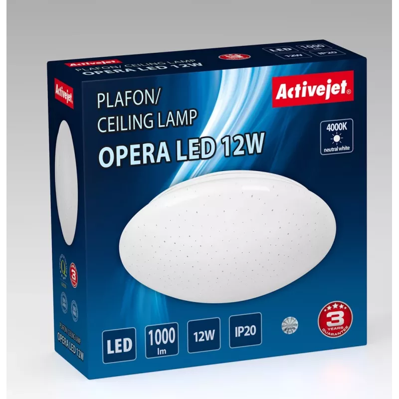 Lâmpada de teto LED moderna Activejet OPERA LED 12W
