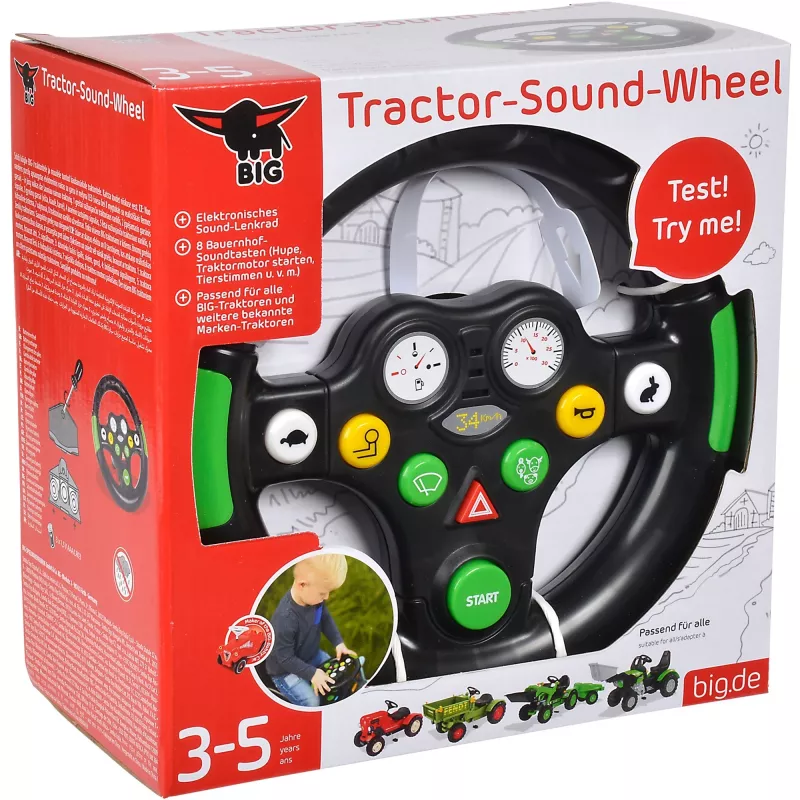 Acessório de roda sonora para veículos de passeio Simba-Dickie BIG 800056488 — preto/verde, para crianças de 3–7 anos, 450 g