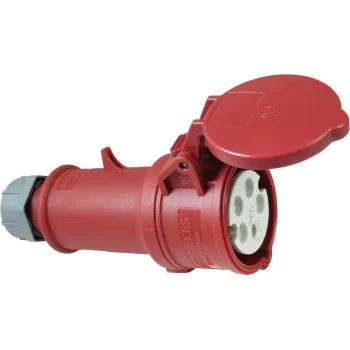 Conector fêmea CEE MENNEKES 16A 5 polos vermelho (30236340)