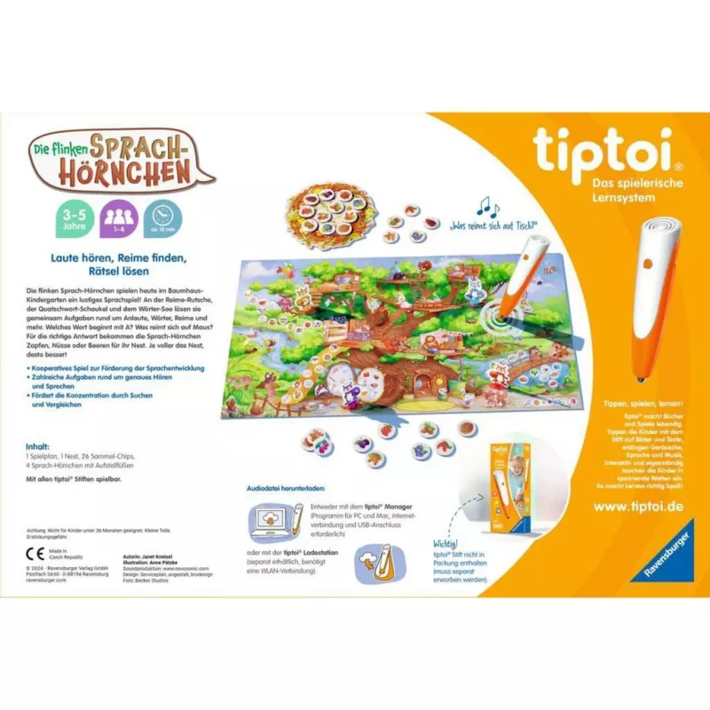 tiptoi Die flinken Language Squirrels, jogo de tabuleiro